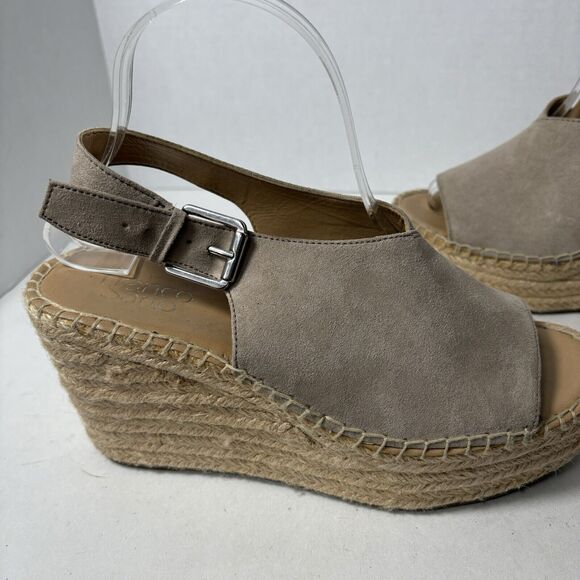 Franco Sarto Sandals Womens Size 8.5 Torres Espadrille Platform Wedge Taupe G1 - Picture 11 of 15